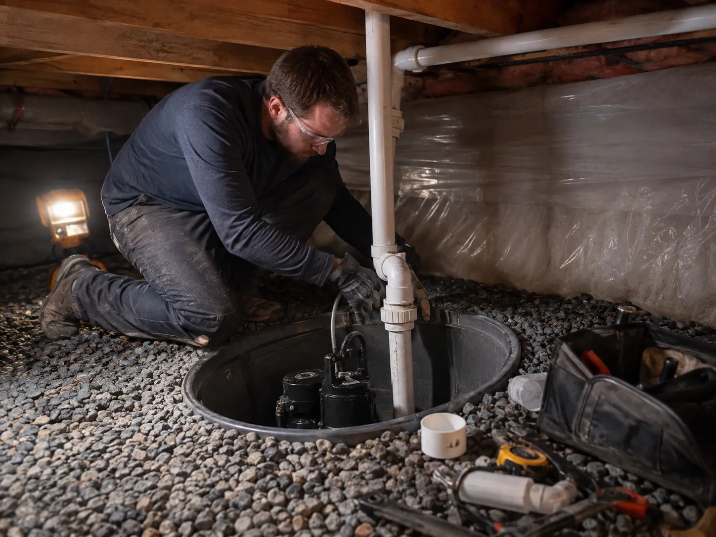 Sump Pump Installation by Nordic Insulation